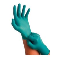 Ansell Edmont 92-600-8.5 Ansell Size 8 1/2-9 Teal 9.5\" Touch N Tuff 4 mil Premium Quality Nitrile Ambidextrous Powder-Free Dispo